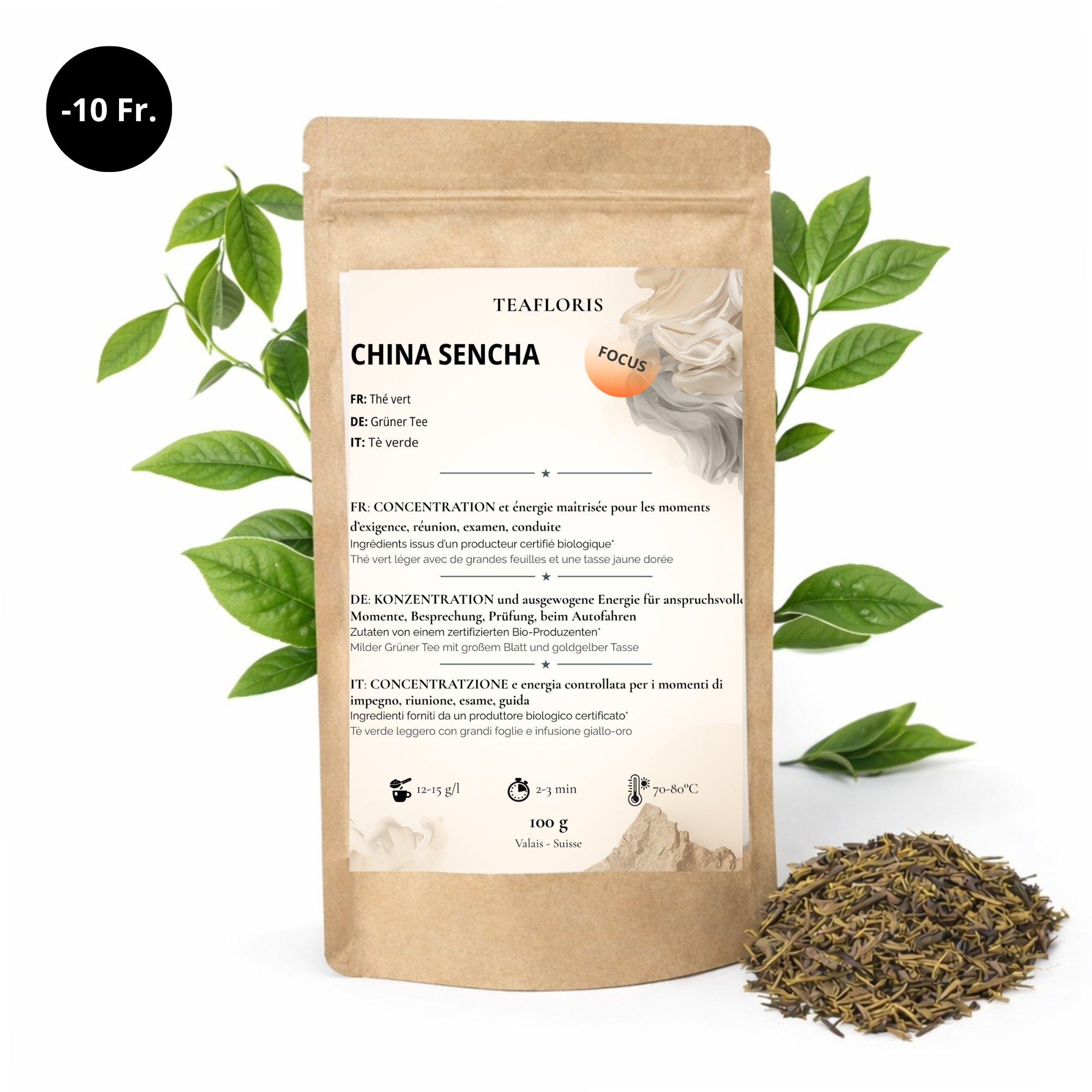 China Sencha - 100g   Optimiser sa concentration